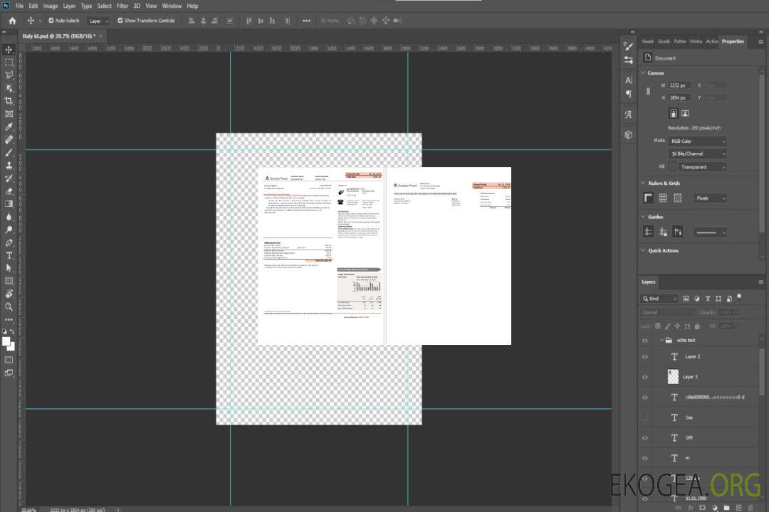 USA Georgia Power Business Utility nouveau modèle de facture de marque aux formats Word et PDF, entièrement modifiable template